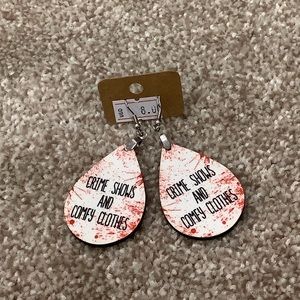 🌟Add On Item: Crime Show Resin Earrings